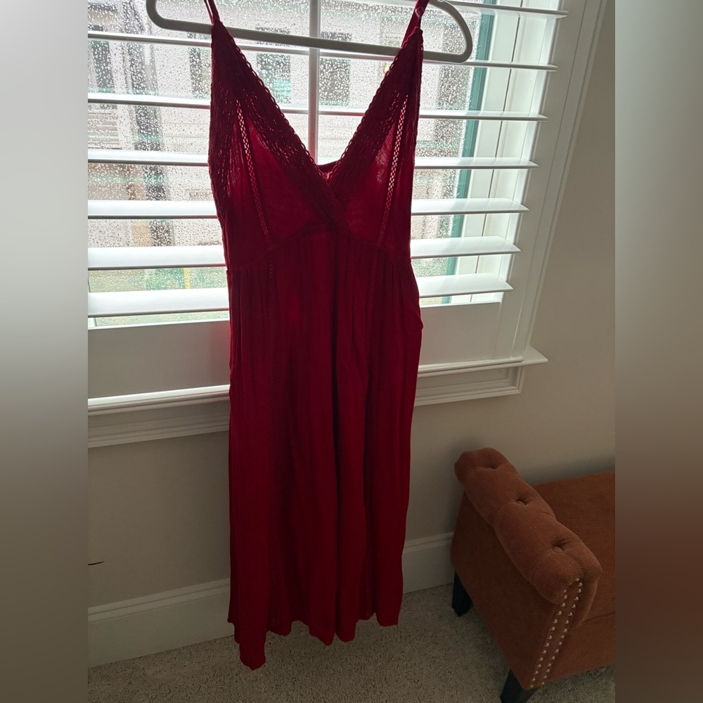 Elegant Red Lace Dress